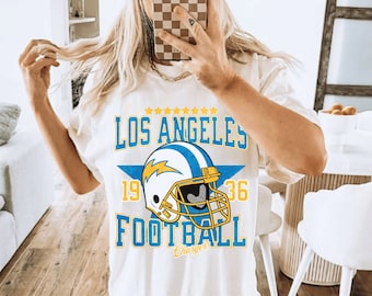 Comfort Colors LA Charger-tröja, Los Angeles fotbollströja, Los Angeles fotbollströja, Charger fotbollströja, LA Fotboll