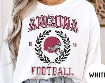 Sweat-shirt de football Arizona couleurs confort, sweat-shirt de football Arizona vintage, sweat-shirt de football Cardinal rétro, cadeau de football Cardinal