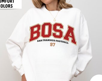 Comfort Colors Nick Bosa San Francisco Football Sweatshirt, Vintage San Francisco Football Crewneck Sweatshirt, San Francisco T-Shirt, Niner