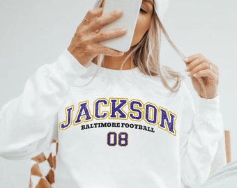 Lamar Jackson Sweatshirt, Baltimore Raven Football Crewneck, Lamar Jackson Shirt, Raven Football Gift, Baltimore Sweatshirt