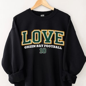 Jordan Love Sweatshirt, Jordon Love Shirt, Green Bay Football Sweatshirt, Vintage Style Green Bay Sweatshirt, Green Bay Football Sweater
