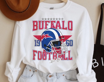 Buffalo Bill Football Sweatshirt, Buffalo Crewneck, Vintage Buffalo Sweatshirt, Buffalo Football, Josh Allen, Buffalo Bill, Stefon Diggs