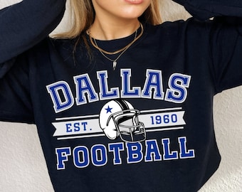 Dallas Football Sweatshirt, Cowboys Sweatshirt, Dallas Football Shirt, Vintage Dallas Football Sweatshirt, Dallas Fan Gift, Dallas Crewneck