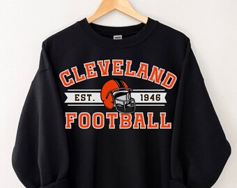 Cleveland Football Sweatshirt, Cleveland Football Shirt, Cleveland Fan Crewneck Shirt, Cleveland Sports Apparel, Gift For Cleveland Fan