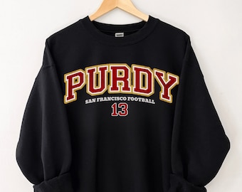 Sudadera Brock Purdy, sudadera de fútbol vintage de San Francisco, camiseta de San Francisco, sudadera con capucha de San Francisco, camisa Purdy, camisa Niners