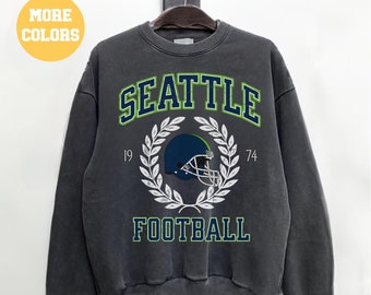 Comfort Colors Seattle Football Sweatshirt, Seahawks Sweatshirt, Vintage Seattle Football Crewneck, Seattle T-Shirt, Retro Seattle Football