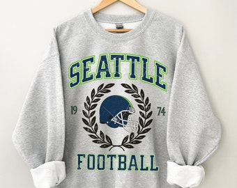 Seattle Football Sweatshirt, Seahawks Sweatshirt, Vintage Seattle Football Crewneck, Seattle T-Shirt, Retro Seattle Football, Gift For