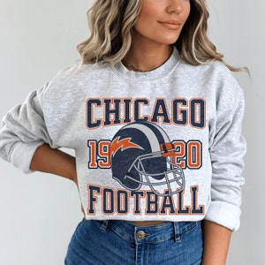 Chicago Football Sweatshirt, Vintage Bear Football Crewneck, Retro Chicago Football Shirt, Chicago Football Gift, Bear Sweatshirt