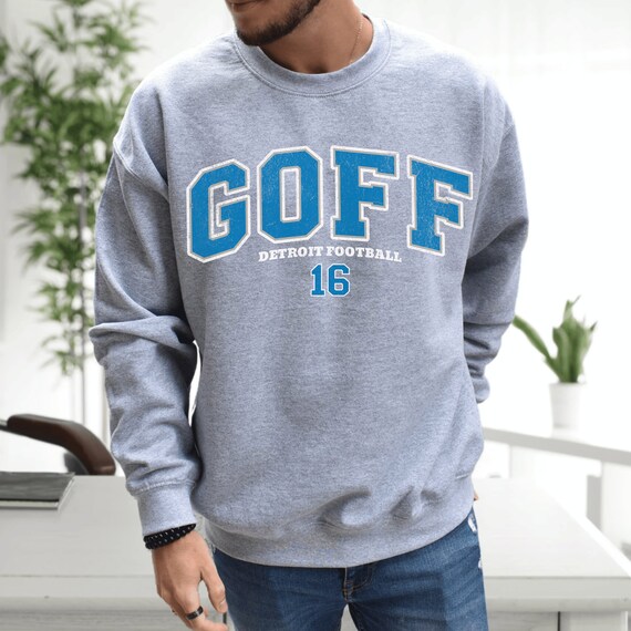 Felpa con cappuccio con nome e numero alternativi dei Detroit Lions - Jared Goff - Uomo