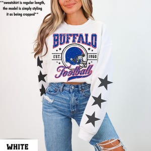 Buffalo Football Sweatshirt, Buffalo Crewneck, Vintage Style Buffalo Sweatshirt, Buffalo Football Sweater, Josh Allen, Buffalo Bill