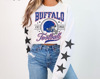 Buffalo Football Sweatshirt, Buffalo Crewneck, Vintage Style Buffalo Sweatshirt, Buffalo Football Sweater, Josh Allen, Buffalo Bill