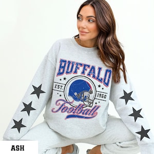Buffalo Football Sweatshirt, Buffalo Crewneck, Vintage Style Buffalo Sweatshirt, Buffalo Football Sweater, Josh Allen, Buffalo Bill