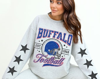 Vintage Style Buffalo Football Sweatshirt: Josh Allen Crewneck