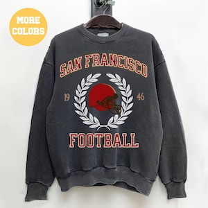Comfort Colors San Francisco Football Sweatshirt, Vintage San Francisco Football Crewneck, San Francisco T-Shirt, Niner, Nick Bosa Shirt