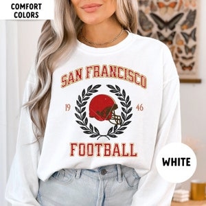 Comfort Colors San Francisco Football Sweatshirt, Vintage San Francisco Football Crewneck, San Francisco T-Shirt, Niner, Nick Bosa Shirt