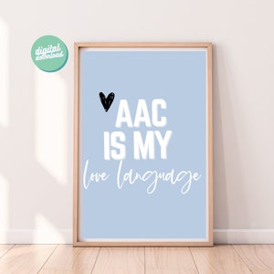 AAC, Speech therapy poster, slp decor, speech therapy decor, speech therapy gift, speech therapy art, slp poster, speech pathology