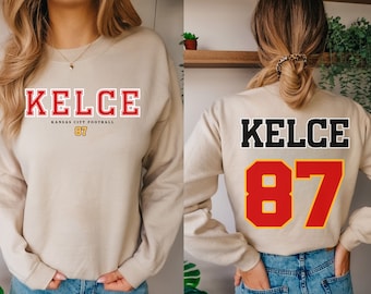 Travis Kelce Football Crewneck, Travis Kelce Sweatshirt, Gift for Travis Kelce Fan, Kansas City Sweatshirt, Kansas City Football,Kelce Shirt
