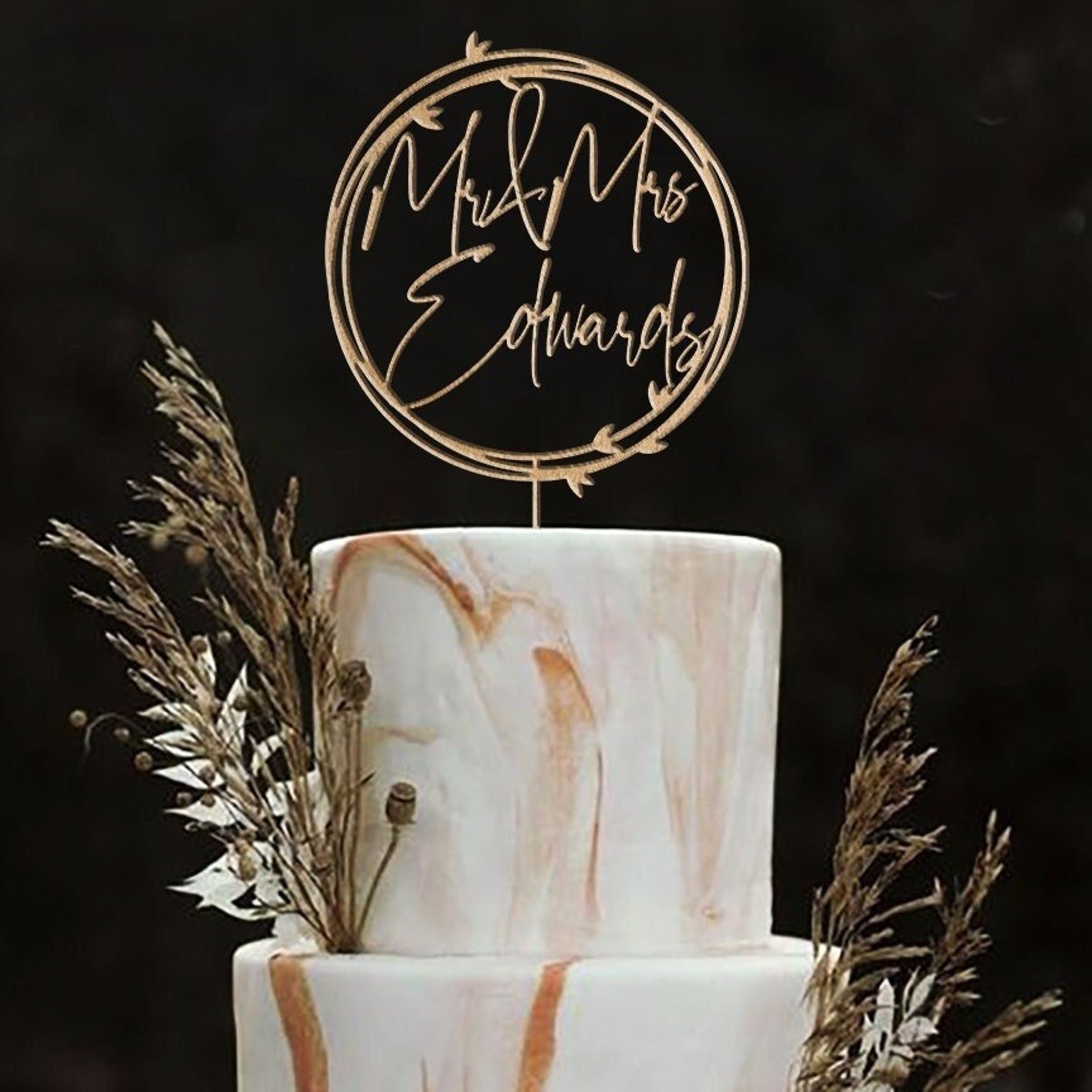 Initials Monogram Toppers for Wedding / Rustic Wedding Cake - Etsy