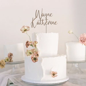 Topper de gâteau de mariage personnalisé / Topper de gâteau de mariage rustique / Toppers de gâteau de mariage / Toppers de gâteau de mariage / Garniture de gâteau de M. et Mme / Douche nuptiale MIM image 4