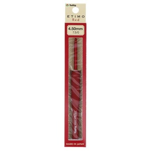 Tulip Etimo red crochet hook soft grip 4.5 mm