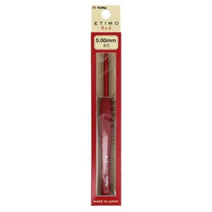 Tulip Etimo red crochet hook soft grip 5.00 mm