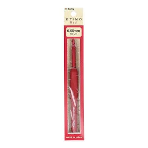Tulip Etimo red crochet hook soft grip 6.5 mm