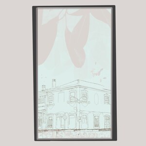 Smartphone background Samsung galaxy cute pub design pink and grey green drawn on procreate