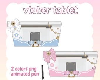 Cute Cat kawaii aesthetic | Vtuber Graphic Drawing Tablet Asset! Animated Pen | Pink and Blue ver.