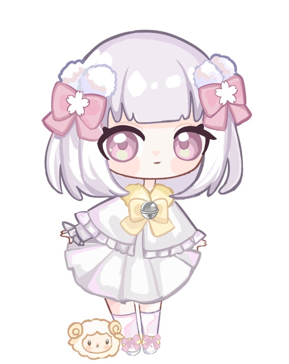 Cute Chibi Anime Art Commission for Twitch /  / Discord / Streamers  Fan Art/ OC 