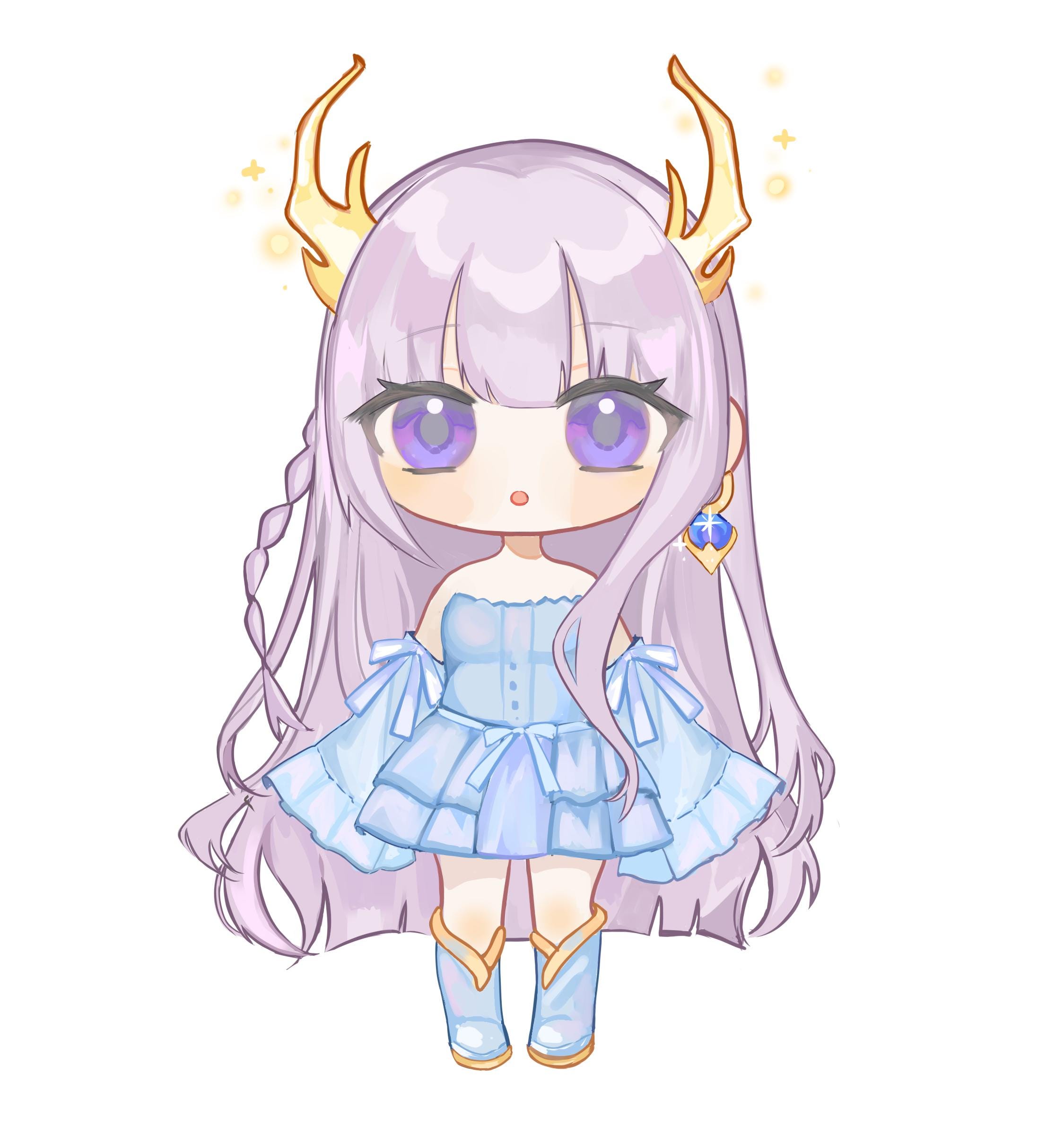 Süßer Chibi Anime Art Auftragsarbeit für Twitch / Youtube ..., حجم الصورة 2250x2400