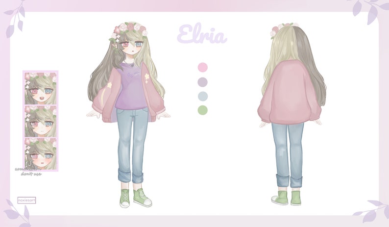 Custom Anime Character Reference Sheet Character Design for - Etsy Ireland
