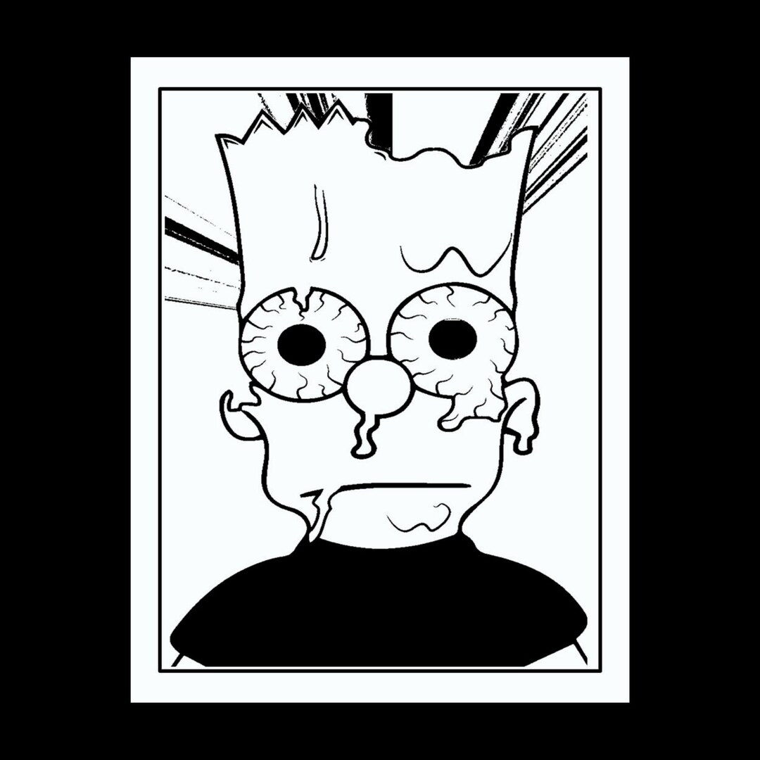 90s cartoons adult coloring pages the simpsons trippy - etsy