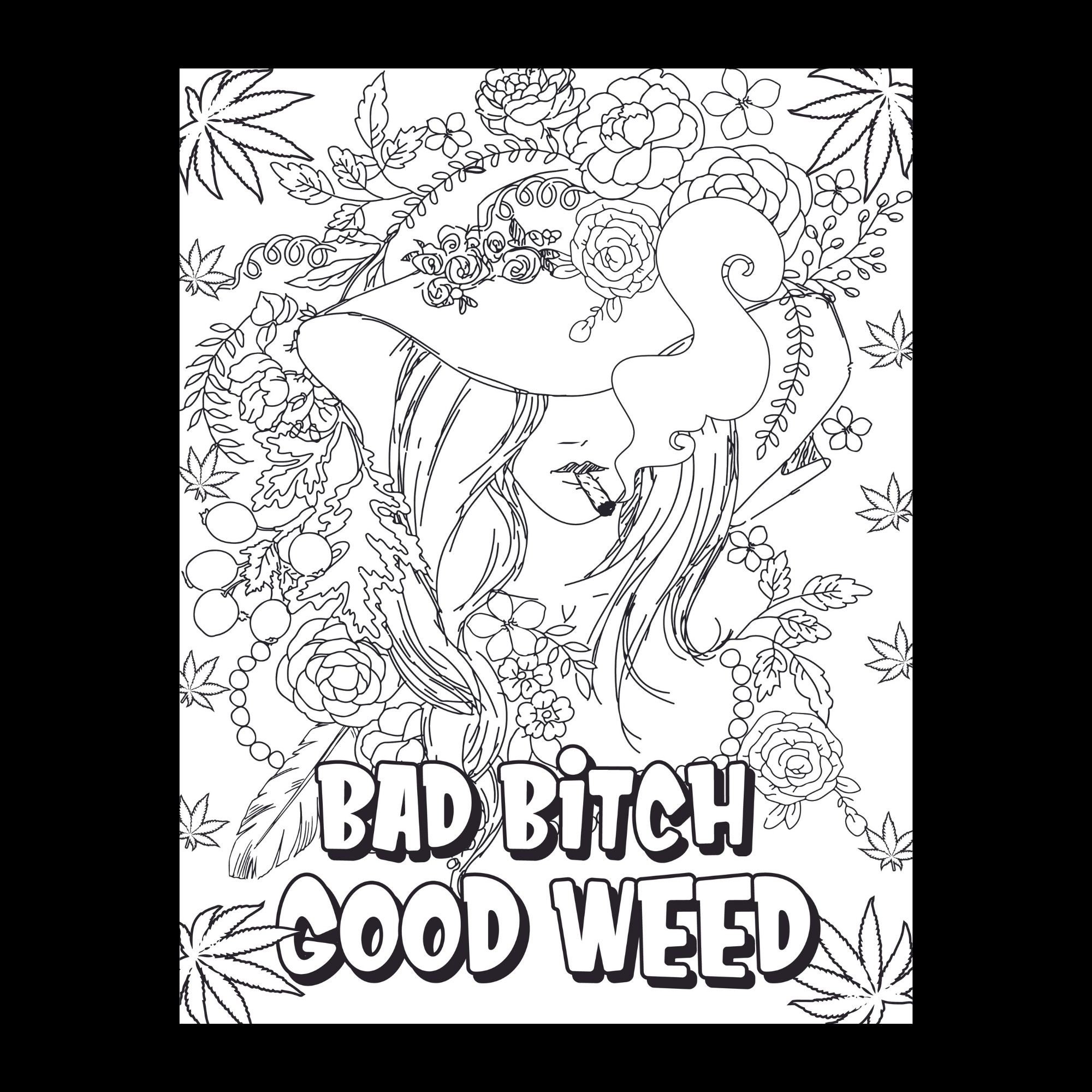 10 Stoner Chick Coloring Pages for Adults - Etsy
