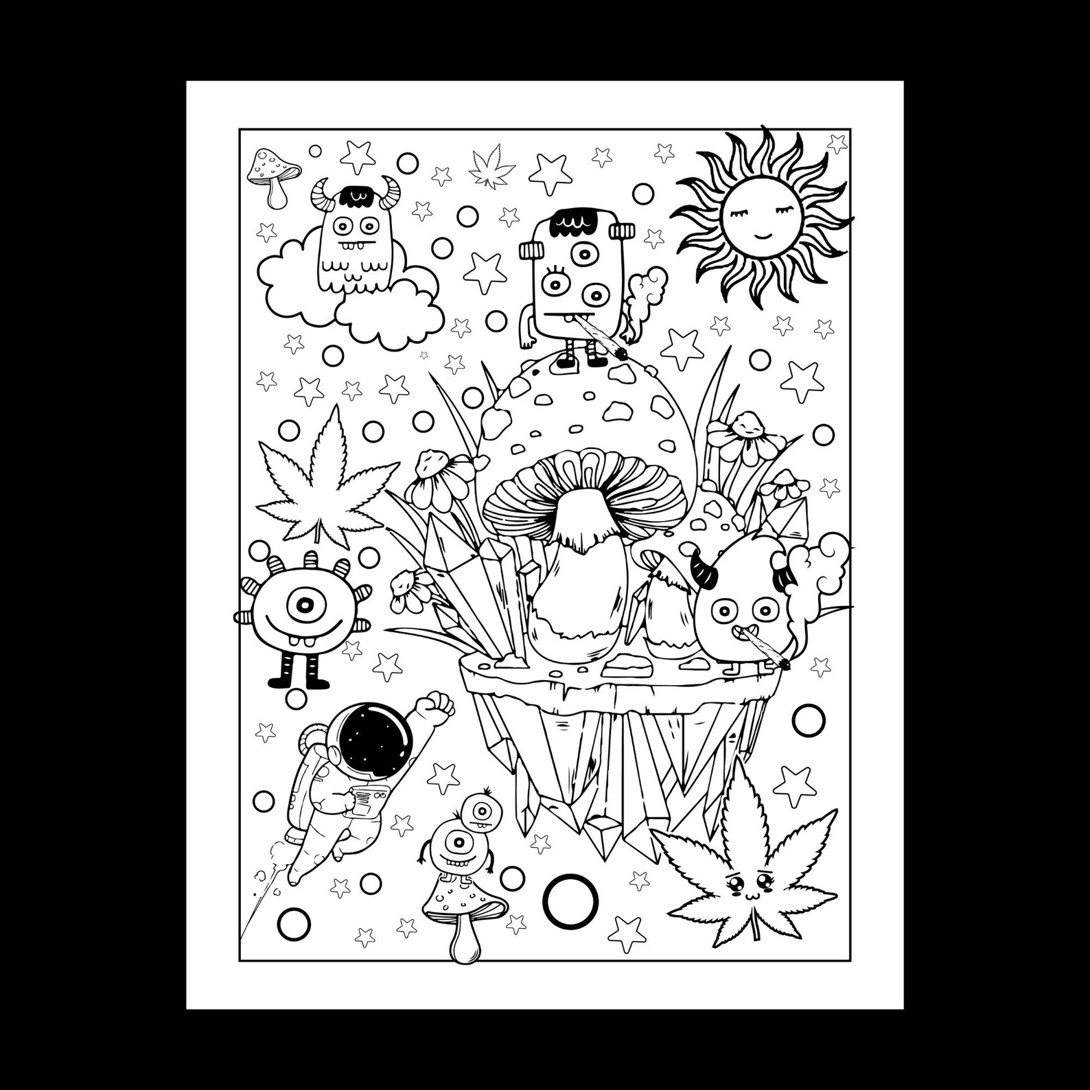 10 Dope Coloring Pages for Adults - Etsy