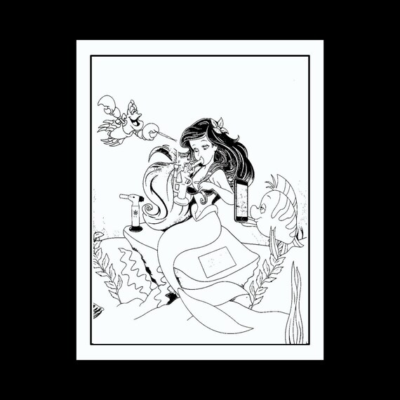  Princess Stoner Coloring Book For Adults (Trippy