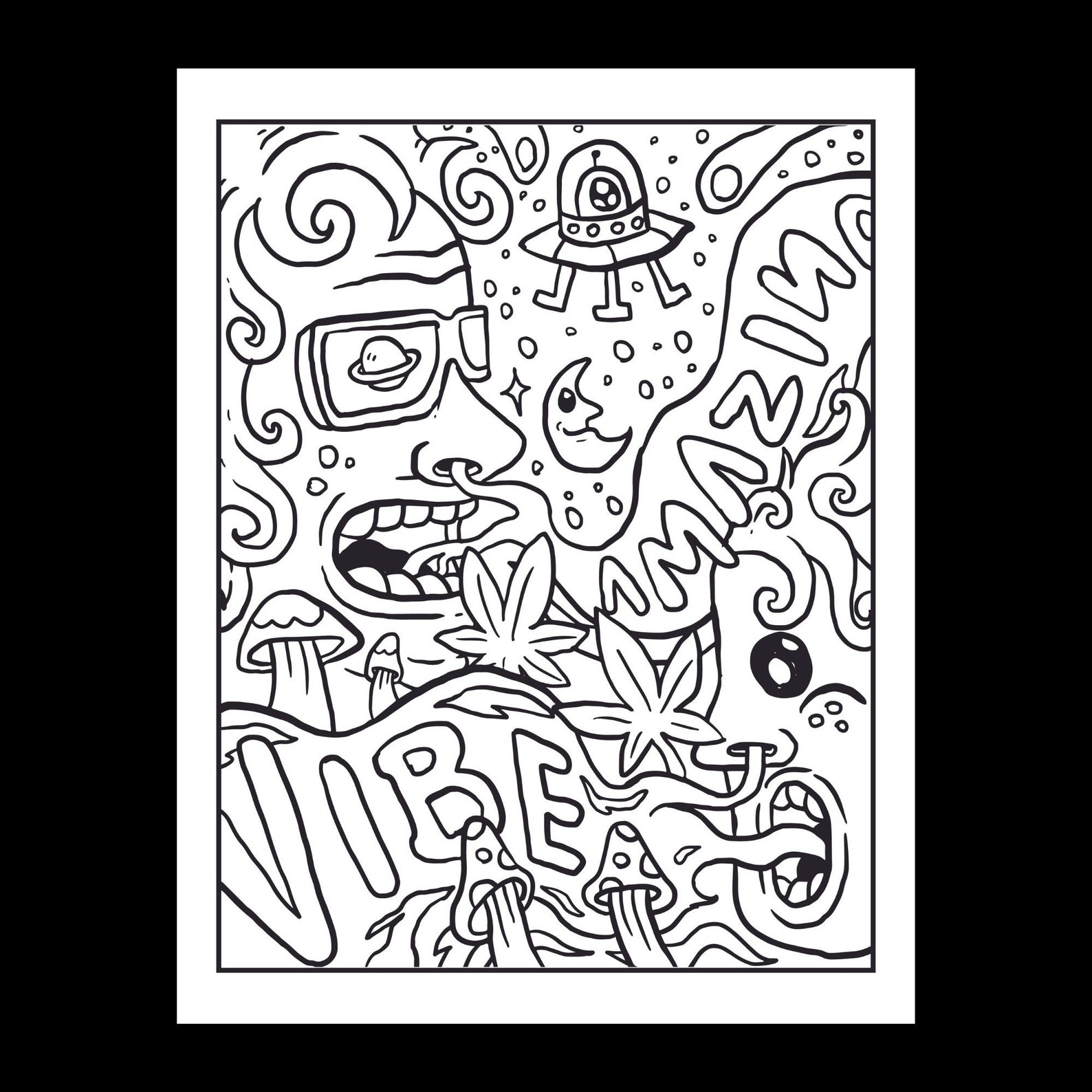 Dope Adult Coloring Pages - Etsy
