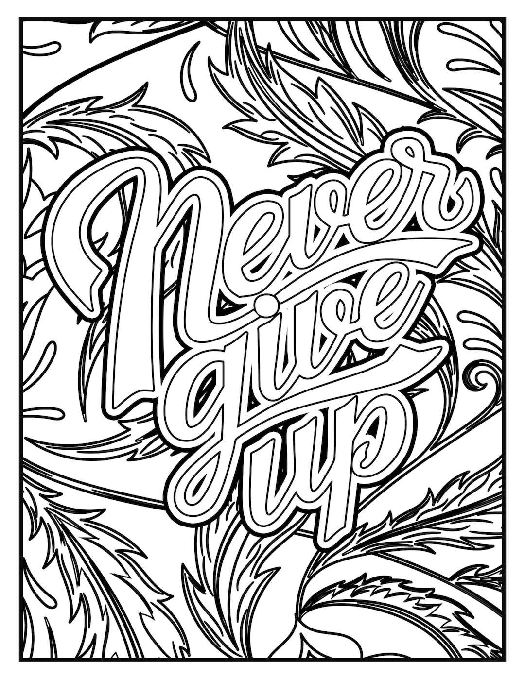 50 Unique Digital Coloring Pages for Adults / Quotes, Mandala, Floral ...