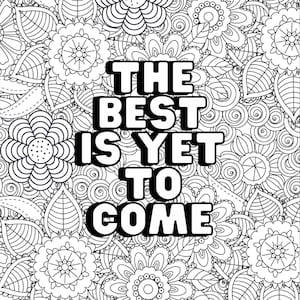 15 Citações Positivas e Inspiradoras para Sonhadores / Desenhos Digitais para Colorir / Design Floral / Coloração Avançada