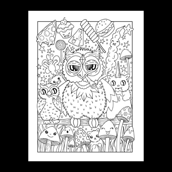 8 Cool Coloring Pages for Adults - Etsy