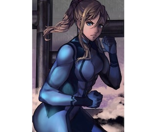 Metroid:  Zero Suit Samus Poster | Flicker Jab Stance