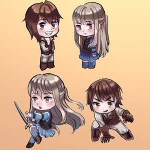Custom Chibi with Stickers | Commissions