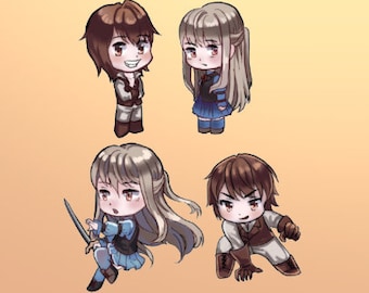Chibi personalizzati con adesivi / commissioni