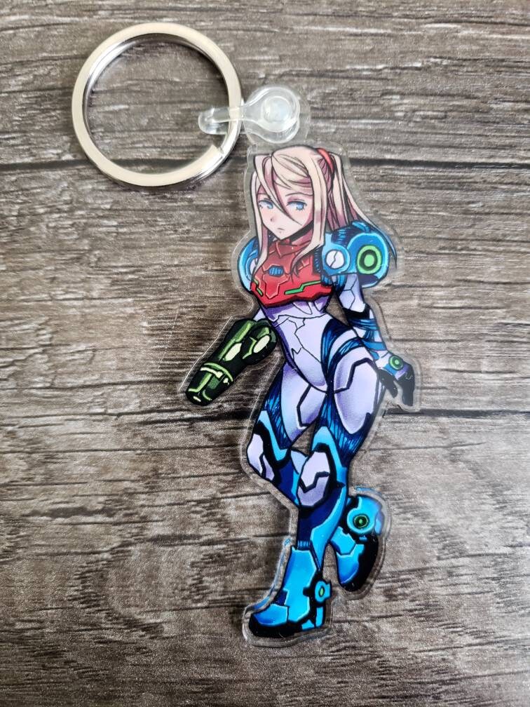 Metroid Dread Samus Aran Keychain Etsy