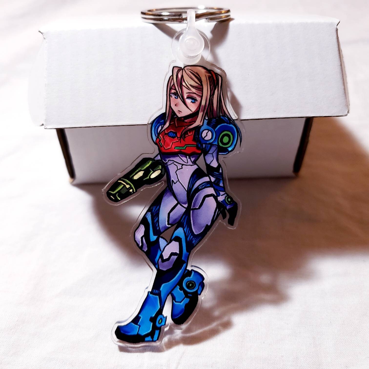 Metroid Dread Samus Aran Keychain Etsy