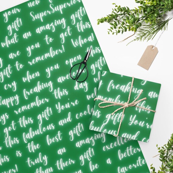 The Best Gift Wrapping Paper Best Gift Wrap Funny Christmas Etsy