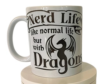 Nerd Life, Dungeons and Dragons Ceramic Mug