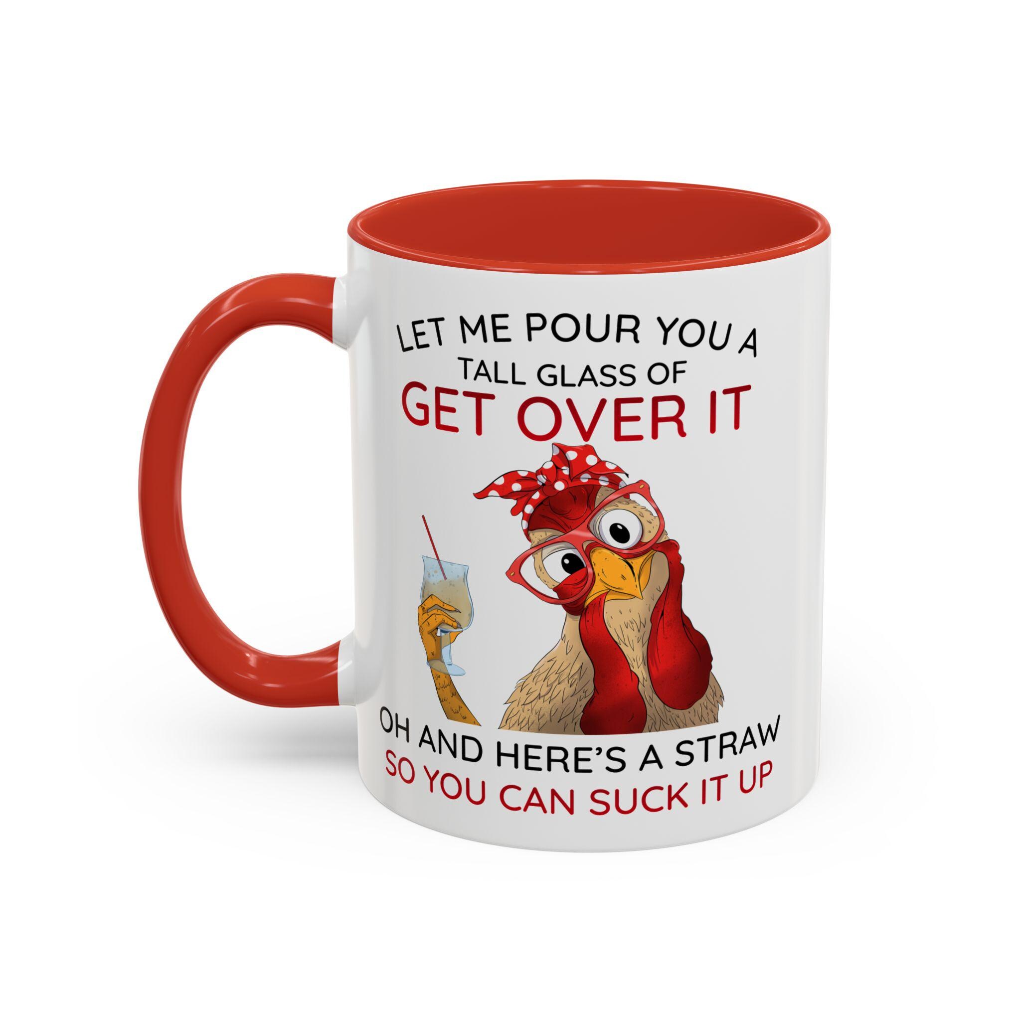 Red and Black Funny Sarcastic Chicken Coffee Mug (11, 15oz)