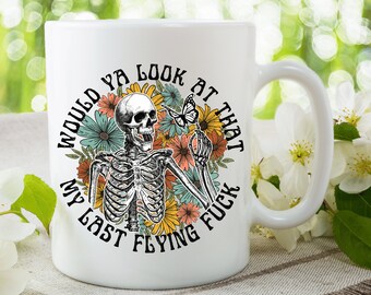 Skeleton, Sarcastic, Funny, Humorous Coffee Mug