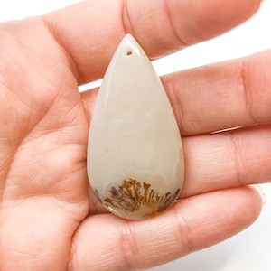 Large Dendritic Agate Pendant with Drill Hole