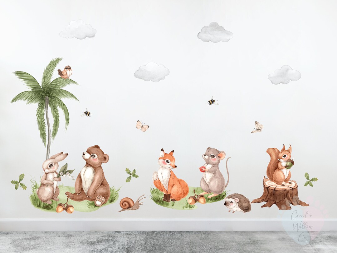 Woodland Animal Decals Forest Animal Wall Stickers Etsy Australia